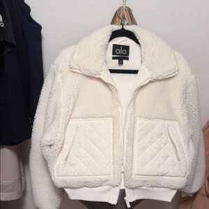 ALO Yoga Women's Sherpa Edge Bomber Jacket